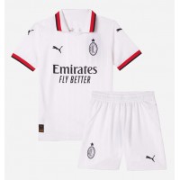 Camisa de Futebol AC Milan Alvaro Morata #7 Equipamento Secundário Infantil 2024-25 Manga Curta (+ Calças curtas)